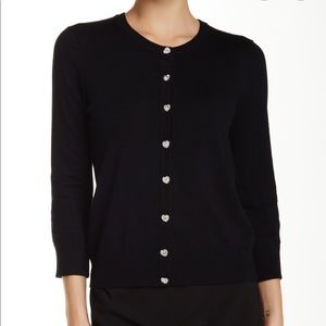 Cable & gauge heart button cardigan